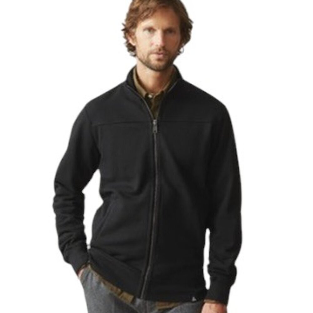 AMERICAN GIANT Black Moto Full Zip Fleece Jacket Coat XL